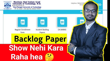 makaut backlog papers not showing🤔Why? || backlog form fill up