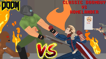 Classic DOOM Guy vs Homelander (Fan Animation) || Stick Nodes #theboys #homelander #doom #doomslayer