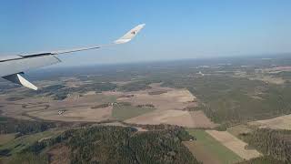 Qatar A350 landing Helsinki