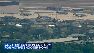 Federal employee taken into custody following "active shooter hoax" at NJ military base