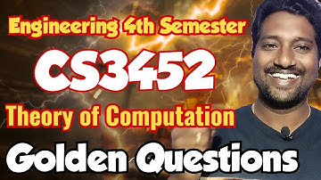 CS3452|Important questions|Arrear Examination important questions|Theory of computation|Important|