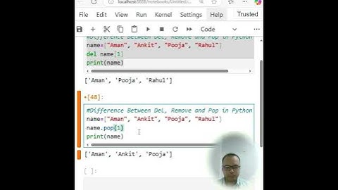 #Difference Between Del, Remove() and Pop() in Python Lists