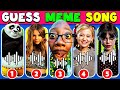 GUESS MEME &amp; WHO'S SINGING🎤🎵🔥Panda, Kika Kim, Tenge Tenge, Piper Rockelle, Wednesday