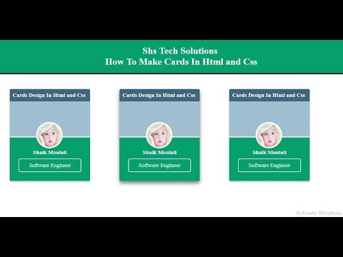 Cards | How To Make Cards In Html and Css | Cards In Html Css | How To ...