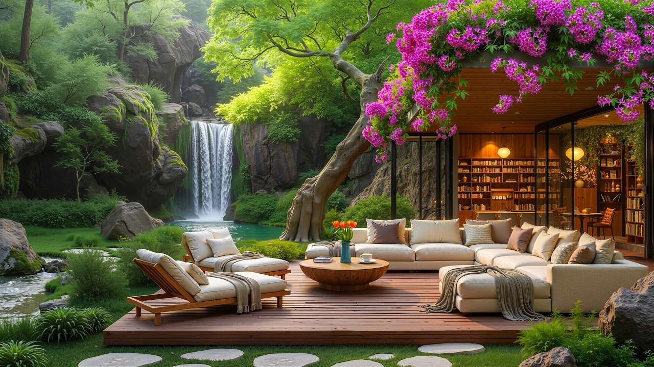 Peaceful Forest Book & Café Jazz 📖 Cozy Coffeehouse Vibes with Gentle Nature Sounds for Deep Focus