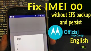 Fix IMEI-00 without EFS backup  and persist : Motorola || How to fix IMEI-00 on all Moto G5 series screenshot 5