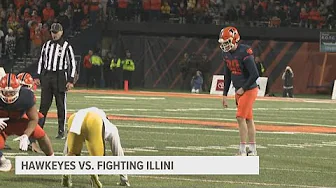 Illinois defeats Iowa 9-6 after backup kicker's field goal thumbnail
