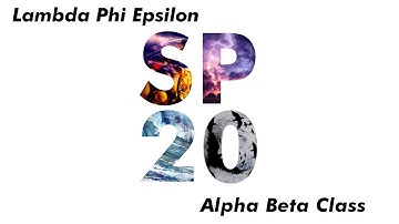 Alpha Beta Class Virtual Reveal | Spring 2020 | KU Lambda Phi Epsilon