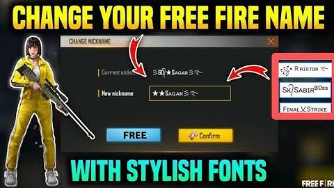Free Fire Stylish Name Kaise Likhe || New Design Font Style 2022 || Name Change With Stylish Fonts