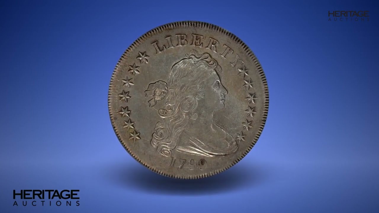 1799 $1 Irregular Date, 15 Stars Reverse, B-4, BB-153, R.4, AU55