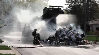 Firefighters Extinguish Garbage Truck Fire, Cool Off CNG Tanks in Saint James Church Lot