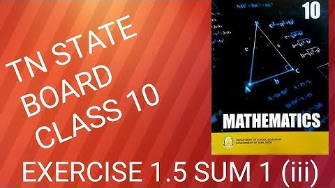 CLASS 10 MATHS CHAPTER 1 (RELATIONS AND FUNCTIONS) EXERCISE 1.5 SUM 1(iii) #chapterwise#tnstateboard