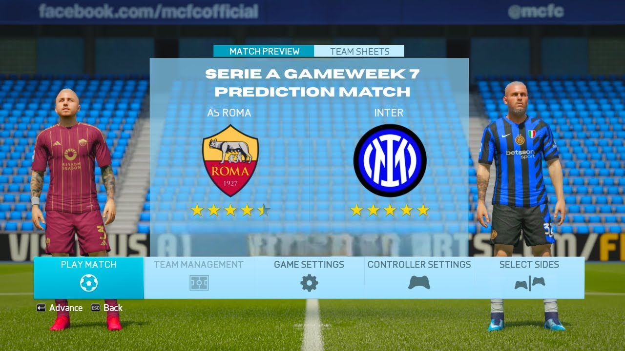 AS ROMA VS INTER MILAN | FIFA 16 INFINITY PATCH FC 25 |
