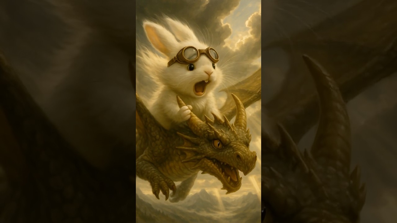 A Bunny, A Dragon, and a Magical Flight Through the Storm 🐰🐉✨