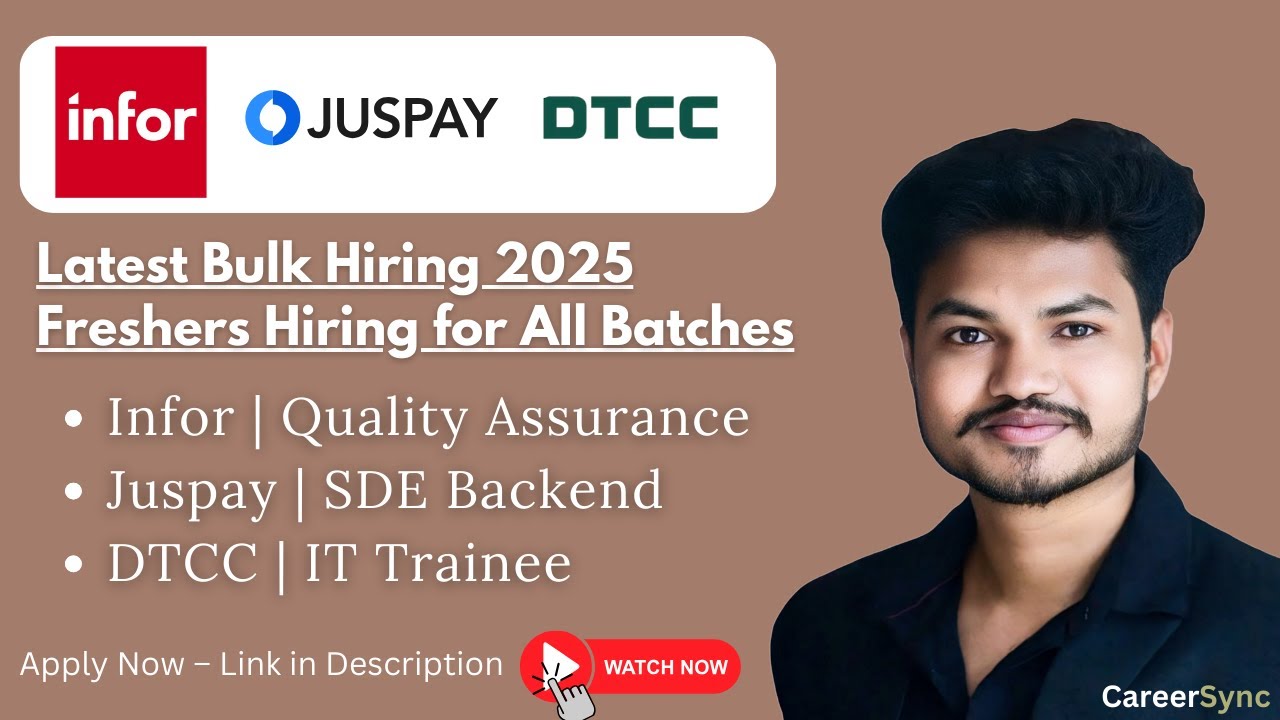 Freshers Hiring for All 2024 & 2025 Batch | Infor, Juspay, DTCC # ...