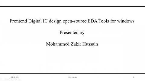 Digital IC front-end design using opensource EDA