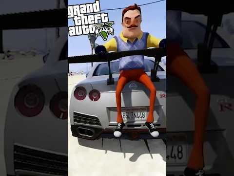 HELLO NEİGHBOR 50.000.000$ ARABASI #shorts #shortsvideo #gta #gta5