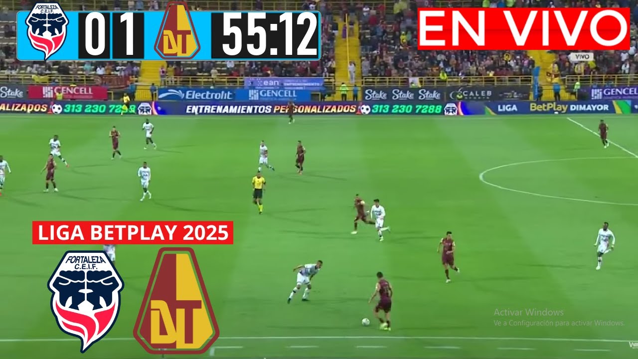 FORTALEZA VS TOLIMA En Vivo Hoy 🔴 Cuadrangulares Liga Betplay Fecha 1 ...