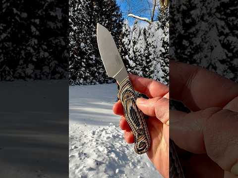 Hellbender Blade Co. Ranch Hand - Multicolored G10 Tumbled Magnacut. Traditionalpocketknives.com