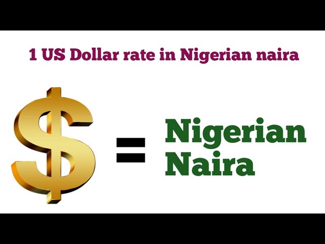 Us Dollar To Nigerian Naira Exchange Rate United States Dollar