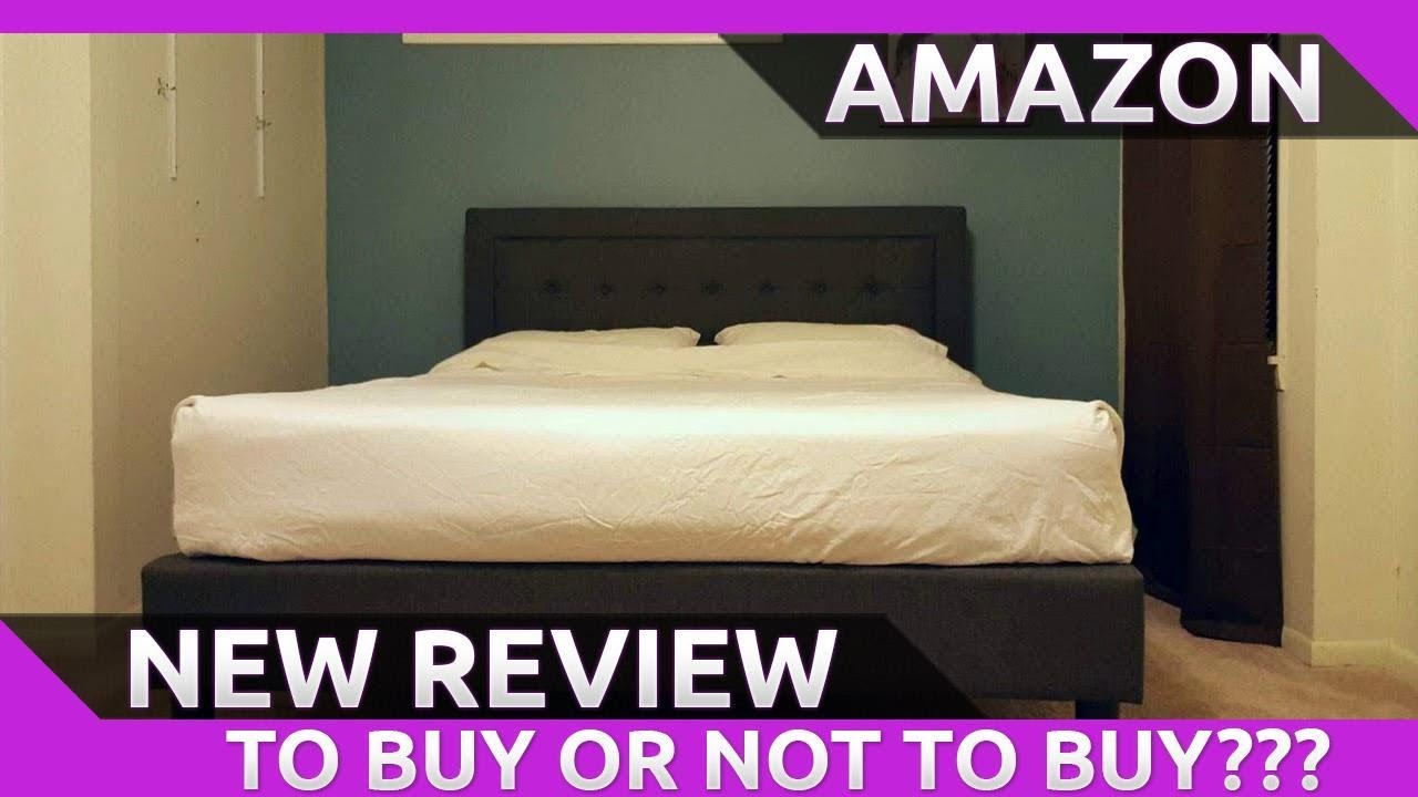 Zinus Upholstered Button Tufted Premium Platform Bed Review 2020 YouTube