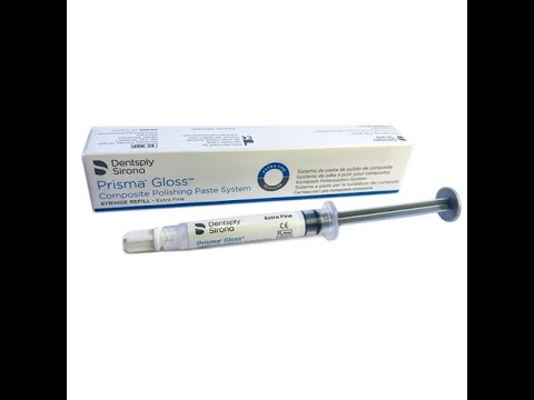 Prisma Gloss regular enhance dentsply полірувальна паста початкового полірування композитів прізма глосс 4гр., видео 1