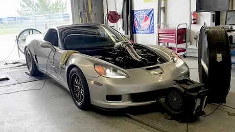 Matt's HPR 427 LS7 Procharged C6Z on the dyno at Davenport Motorsports putting down 1320 rwhp