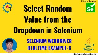Select Random Value From the Dropdown in Selenium WebDriver | Selenium Real Time Example