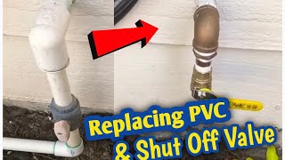 Replace PVC and Shut Off Valve on Plastic to Brass | How to