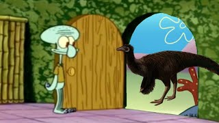 Squidward Please Come In Sinornithomimus And Kicking Out