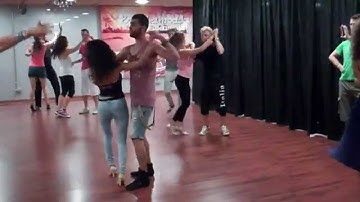 How to zouk lambada dance lesson Intermediate steps tutorial