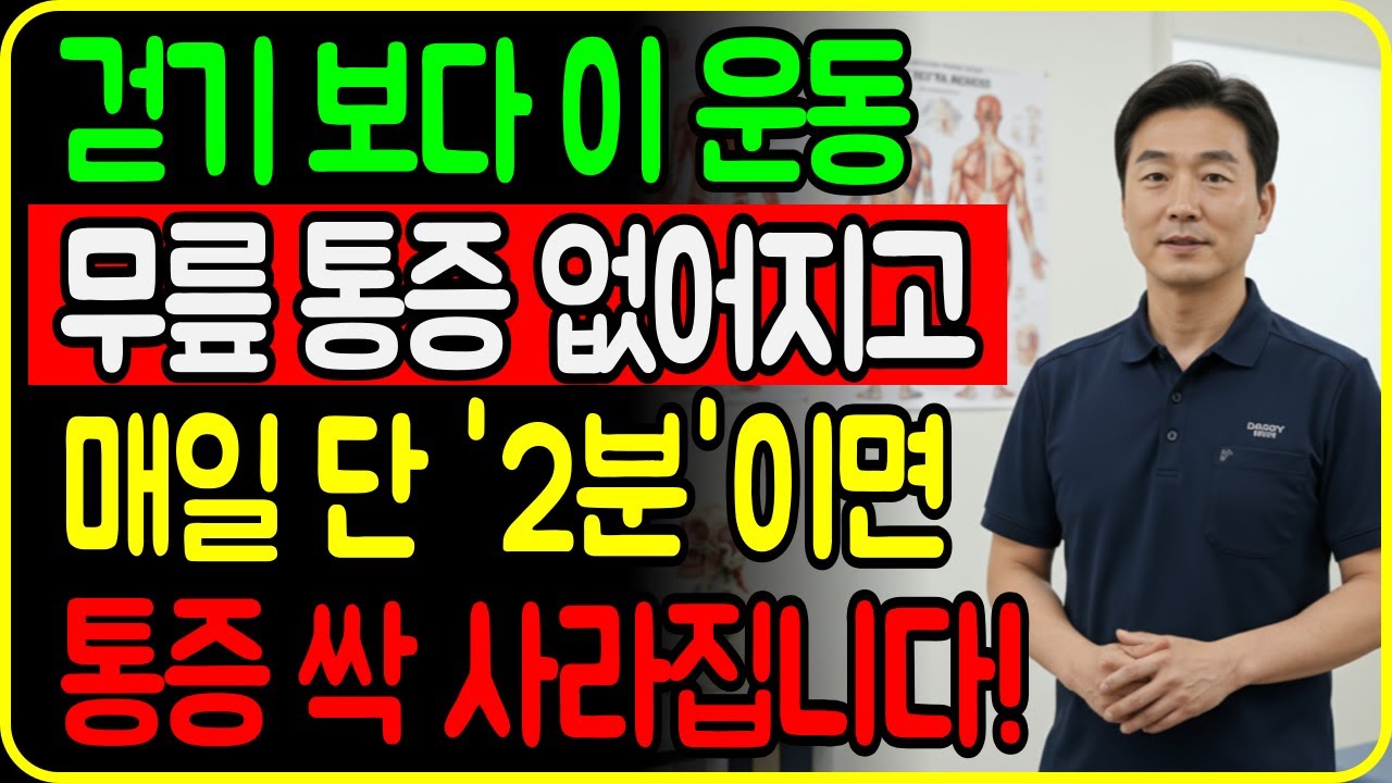 매일 걷는데 무릎이 더 아픈 이유｜딱 7초 테스트와 2분 운동으로 통증 해결!