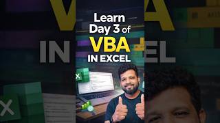 VBA DAY 3 🔥Today Excel reads data and responds using VBA #excel #shorts #trending #education