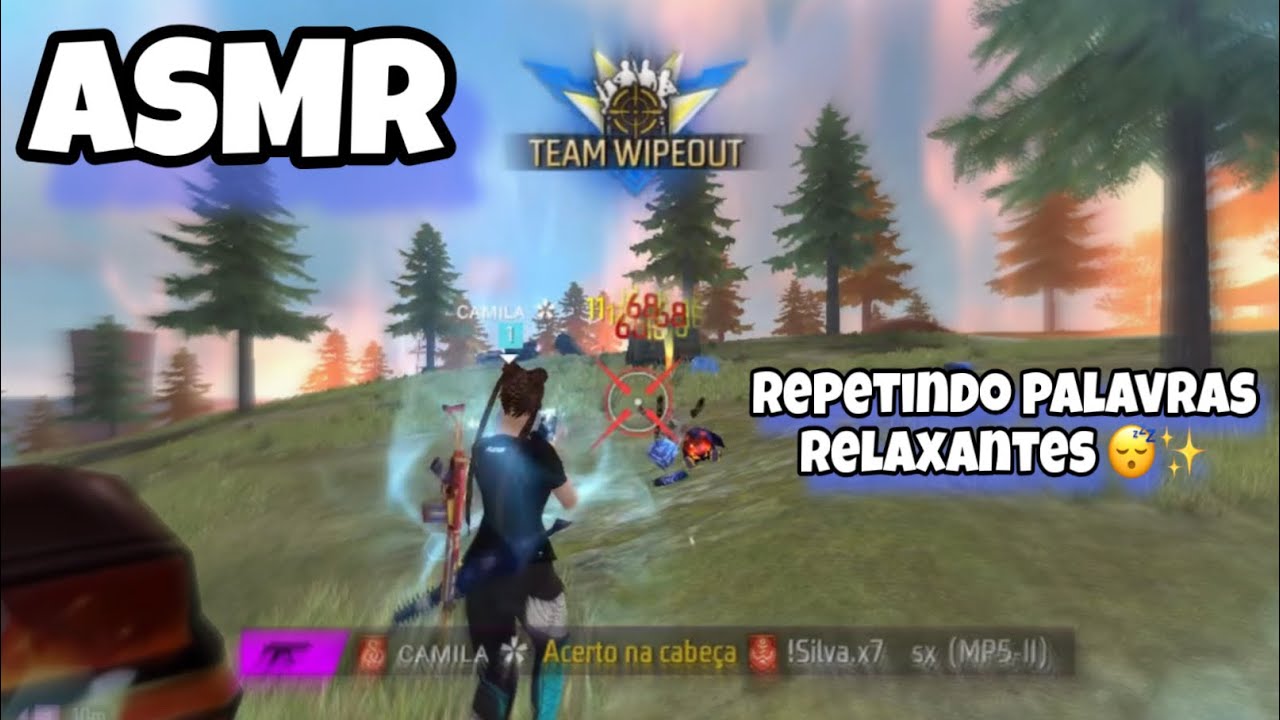 ASMR Free Fire - Sussurrando palavras relaxantes (com estalinhos de boca) 😴✨
