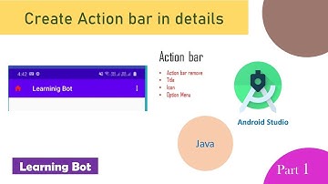 How to Create Action bar in Details in Android Studio in hindi|Learning Bot|