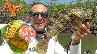 Catch and Cook a Cod Fish Burger w Tackle Club Challenge EP.461 screenshot 4