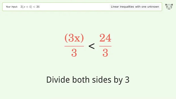 Solving Linear Inequalities: 3(x+4) is Smaller Than 36