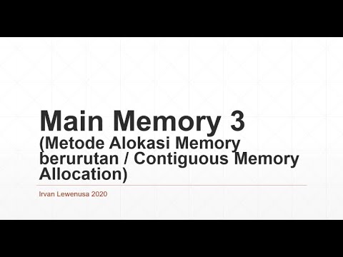 Video: Mana solusi lain untuk masalah fragmentasi eksternal?