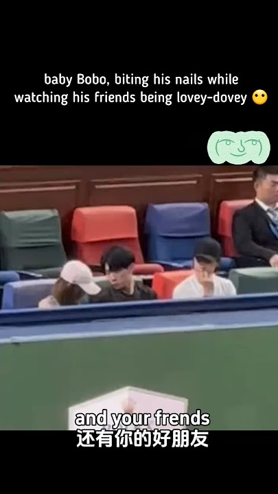 My poor baby Bobo, biting his nails while watching his friends being lovey-dovey 🥺#wangyibo