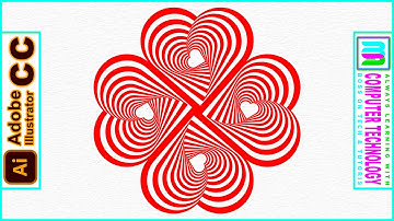 2D Heart Shape Create with Transform Effect | adobe illustrator CC | MA Computer Technology