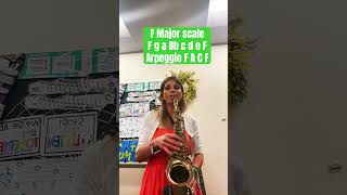 F Major Scale and Arpeggio #shorts #youtube #musicteacher #saxophone #scale