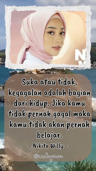 QUOTES BIJAK NIKITA WILLY #sendugurau #shorts #trending #inspiration #youtubeshorts #viralvideo #fyp