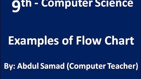 Examples of Flow Chart | Ch 1 Problem Solving 9th Class Computer Science New Book 2020| New Syllabus
