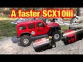 SCX 10iii Faster with 8t Crawlmaster Sport on 3S