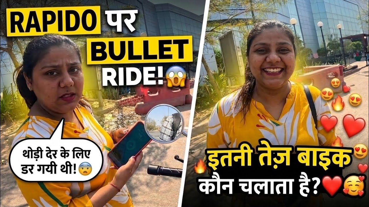 Bullet Ride 🔥 Gone Right 😁💕 with Friendly Rapido Girl ❤️! Rahul jha Motovlog #rapido #motovlog 