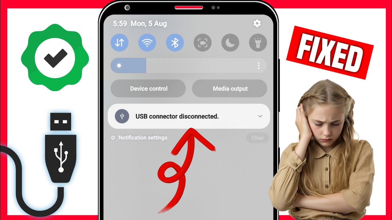 Come risolvere il problema del connettore USB Samsung connesso e
