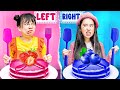 Baby doll will choose left or right blue cake vs red cake challenge  baby doll  friends