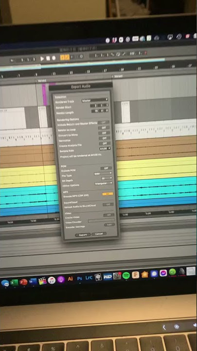 How to export audio in Ableton