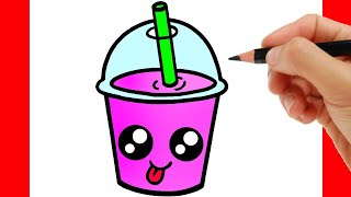 Wie zeichnet man Milchshake EINFACH - KAWAII SLUSH SELBER MALEN - EINFACH UND SÜß von Rizzo Chris