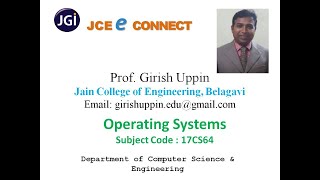JCE CSE Operating Systems 17CS64 Module 3.12